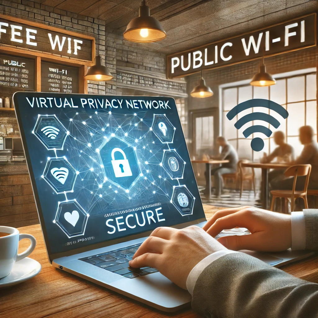 A secure encrypted connection showing how a VPN protects data